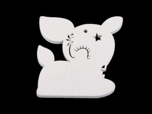 Dřevěný srneček k zavěšení / k nalepení / k domalování