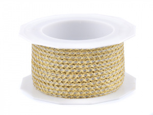 Svatební lurexový provázek / stuha s drátem šíře 2-3 mm