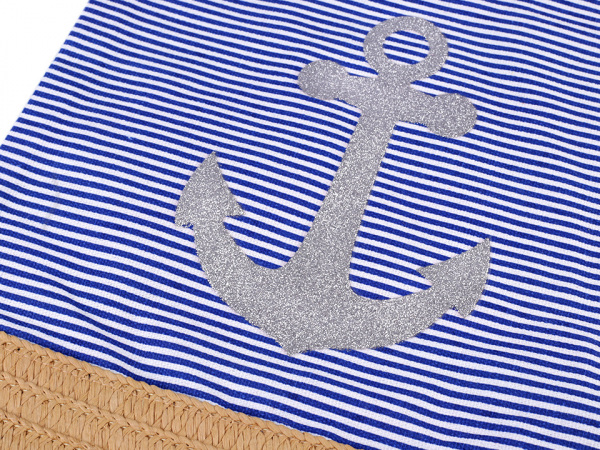 Vak na záda  námořnický kotva s glitry 32x41 cm