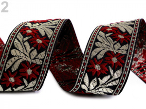 Krojovka vzorovaná / prýmek vyšívaný šíře 40 mm