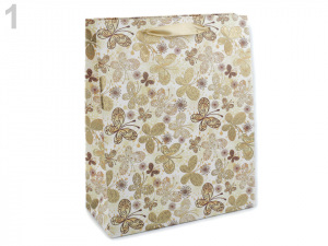 Dárková taška srdce, motýl, puntík, plameňák, střední velikost