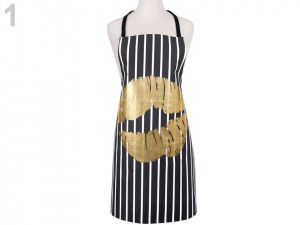 Kuchařská zástěra pusa, srdce 55x68 cm