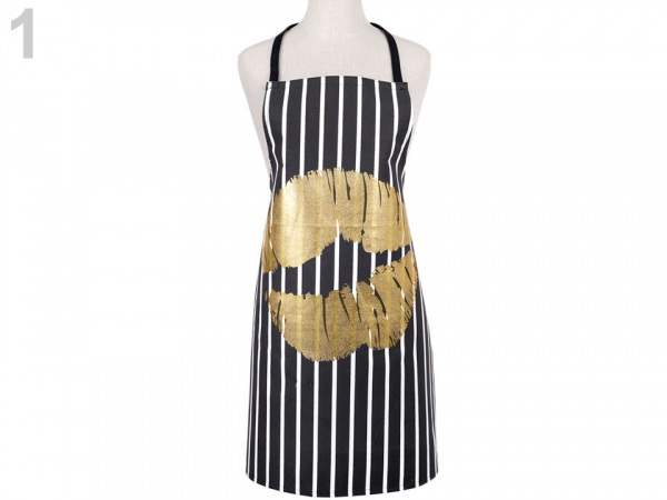 Kuchařská zástěra pusa, srdce 55x68 cm