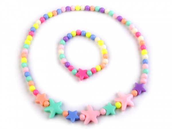 Dětská sada náhrdelník a náramek s hvězdami