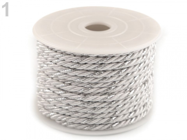 Šňůra kroucená s lurexem  Ø3 mm