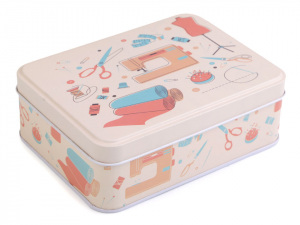 Plechová krabička na šití