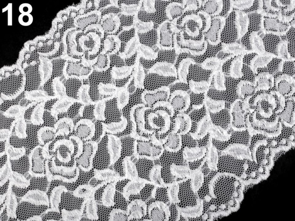 Elastická krajka / vsadka / běhoun šíře 16 cm