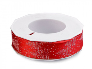 Vánoční stuha stromeček šíře 25 mm