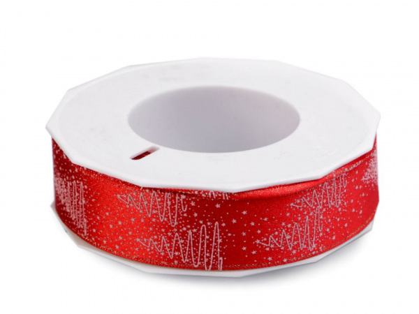 Vánoční stuha stromeček šíře 25 mm