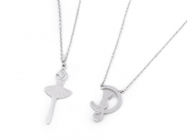 Náhrdelník z nerezové oceli strom života, kočka, srdce, jednorožec, baletka