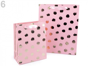 Dárková taška srdce, motýl, puntík, plameňák, sada 2 velikostí