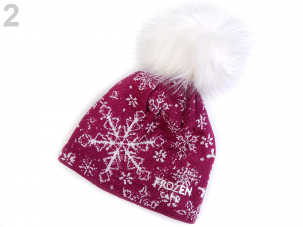 Dívčí zimní čepice s bambulí Frozen Capu