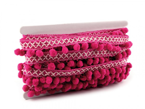 Prýmek šíře 35 mm s bambulkami Ø12 mm