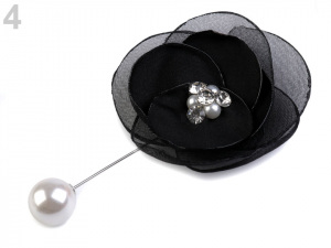 Ozdobný špendlík květ a perla