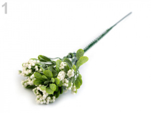 Umělá větvička s bobulemi a listy k aranžování