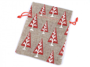 Dárkový vánoční pytlík 13x18 cm imitace juty