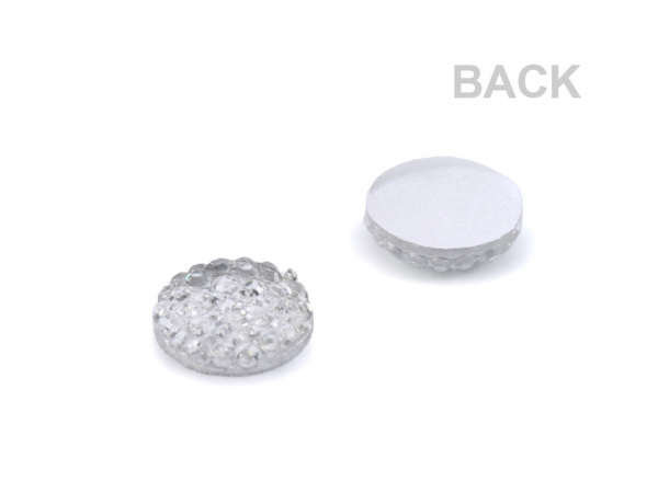 Broušené kamínky / kabošony Ø8 mm k nalepení