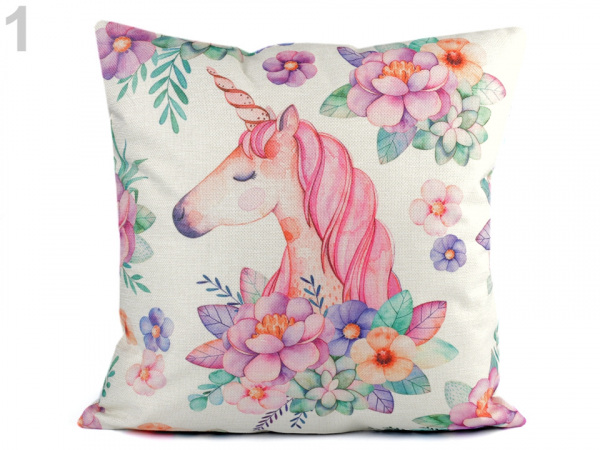Povlak na polštář jednorožec 44x44 cm