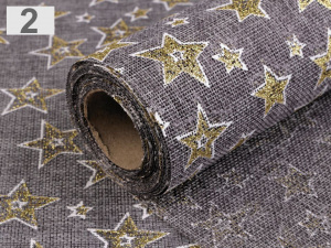 Imitace juty šíře 48 cm hvězdy