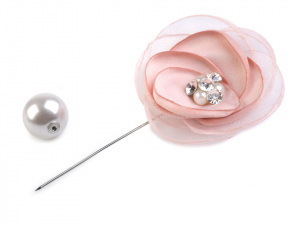 Ozdobný špendlík květ a perla