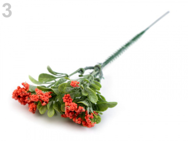 Umělá větvička s bobulemi a listy k aranžování