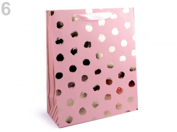 Dárková taška srdce, motýl, puntík, plameňák, střední velikost