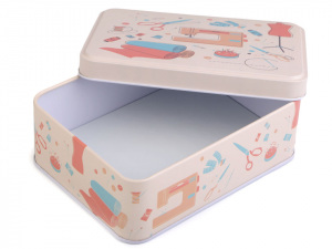 Plechová krabička na šití