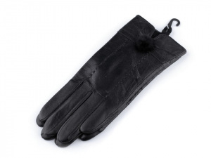 Dámské kožené rukavice s kožešinou