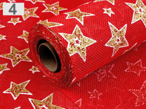 Imitace juty šíře 48 cm hvězdy