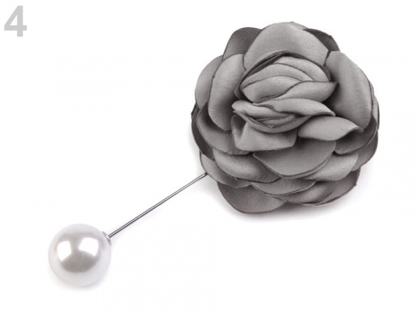 Ozdobný špendlík růže a perla