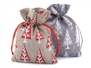 Dárkový vánoční pytlík 13x18 cm imitace juty