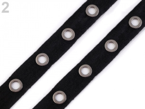 Prýmek / průchodky na bavlněné stuze šíře 24 mm