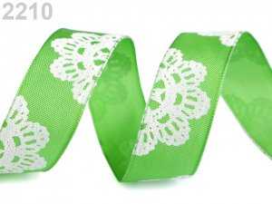 Stuha mandala s drátem šíře 25 mm