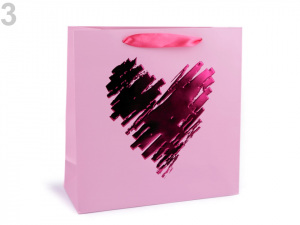 Dárková taška srdce, motýl, puntík, plameňák, střední velikost