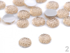 Broušené kamínky / kabošony Ø8 mm k nalepení