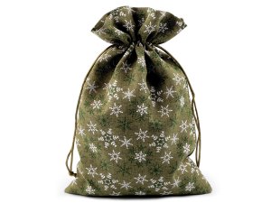 Vánoční dárkový pytlík vločky 20x30 cm