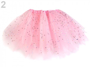 Karnevalová sukýnka s glitry špičatá