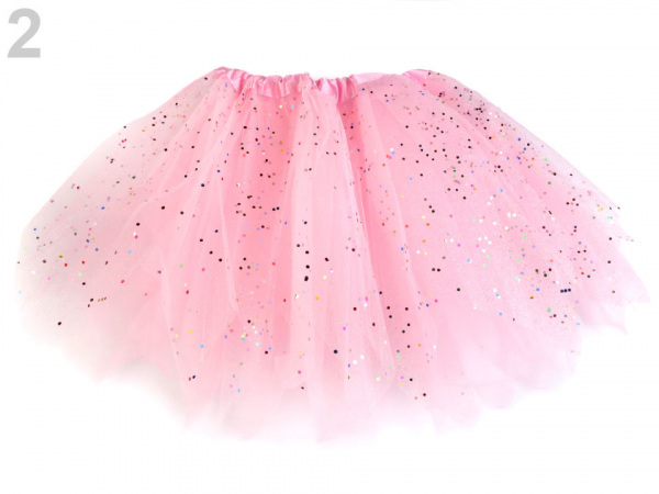 Karnevalová sukýnka s glitry špičatá