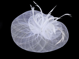 Fascinátor květ s peřím