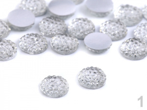 Broušené kamínky / kabošony Ø8 mm k nalepení