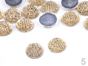 Broušené kamínky / kabošony Ø12 mm k nalepení