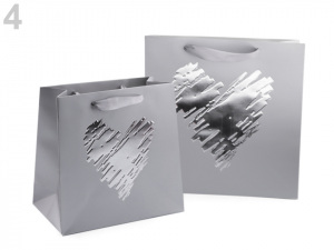 Dárková taška srdce, motýl, puntík, plameňák, sada 2 velikostí