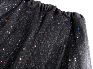 Karnevalová sukýnka s glitry špičatá