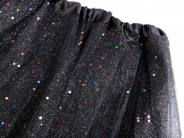 Karnevalová sukýnka s glitry špičatá