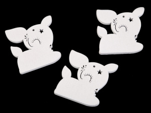 Dřevěný srneček k zavěšení / k nalepení / k domalování