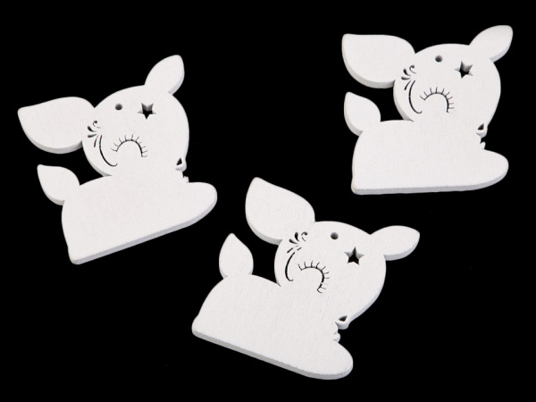 Dřevěný srneček k zavěšení / k nalepení / k domalování