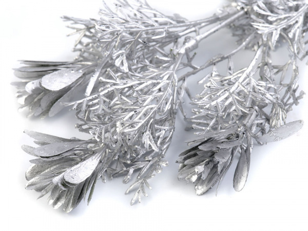 Vánoční větvička se šiškou a glitry