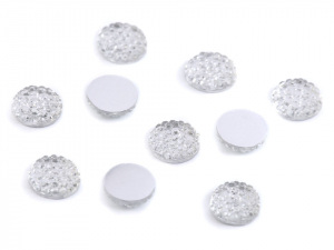 Broušené kamínky / kabošony Ø8 mm k nalepení