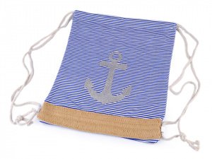 Vak na záda  námořnický kotva s glitry 32x41 cm