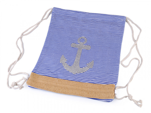 Vak na záda  námořnický kotva s glitry 32x41 cm